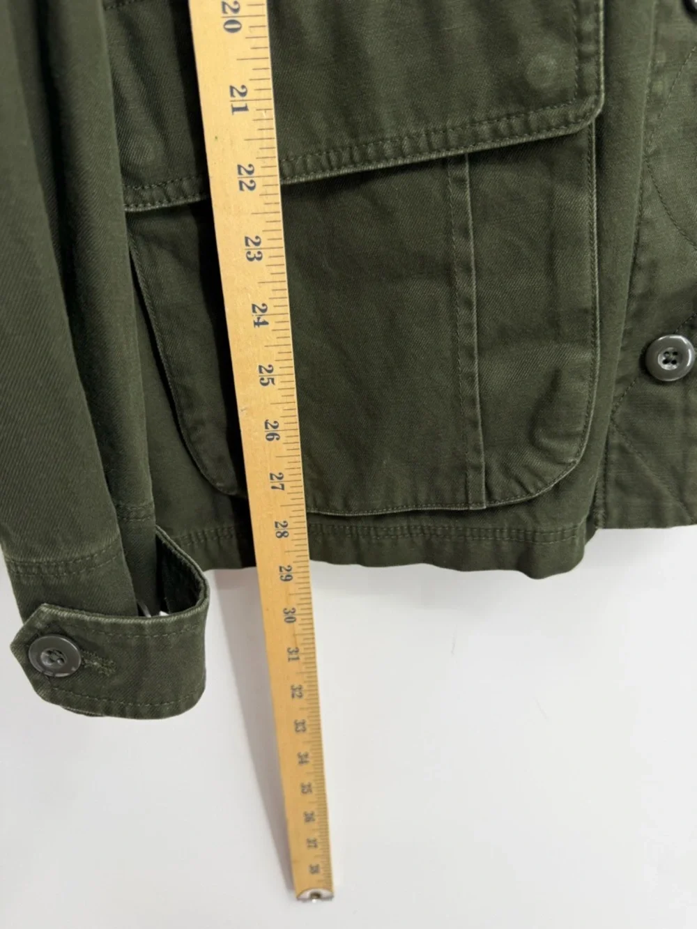 J. Crew Men's Size L‎ Army Green Flannel Lined Barn Jacket G7024